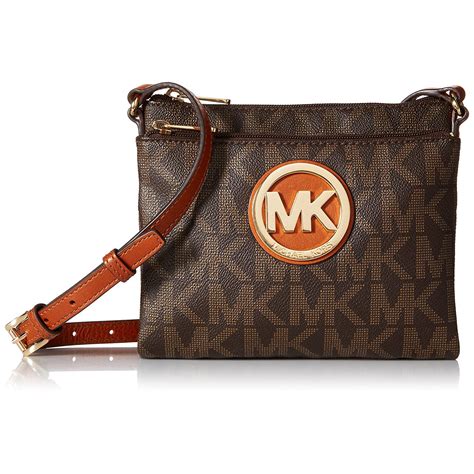 michael kors fulton crossbody bag brown|michael kors fulton leather bag.